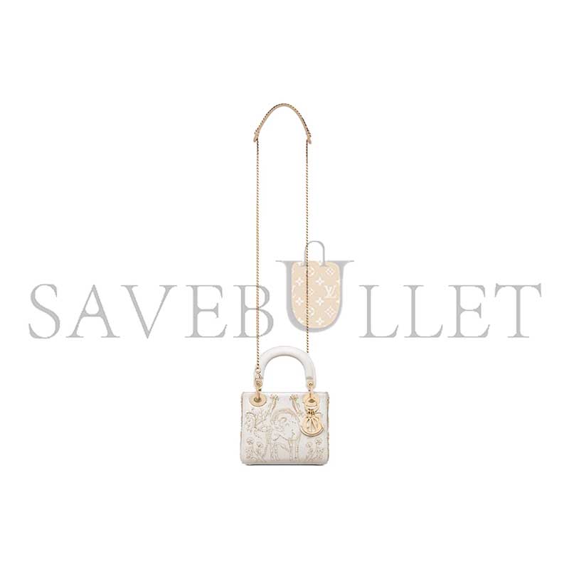 D*or lady embroidered crossbody tote bag mini m0505oinx-m941 (17*15*7cm)